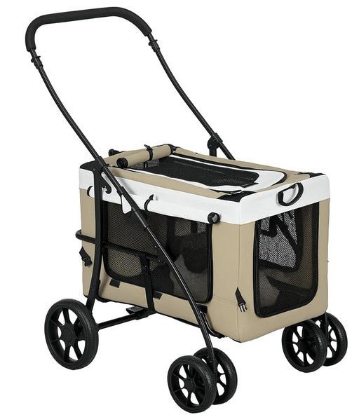 Poussette pliable animaux chien PawHut | 2 en 1 - Mon chien content