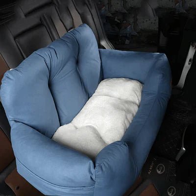 SIEGE AUTO POUR CHIEN - CarrierTravelDog™ - Bleu - Mon chien content