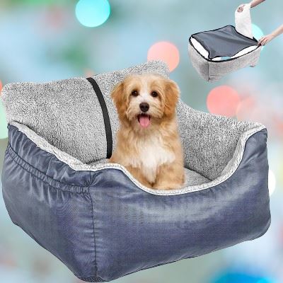 SIEGE AUTO POUR CHIEN - PetCarSeat™ - Bleu - Mon chien content