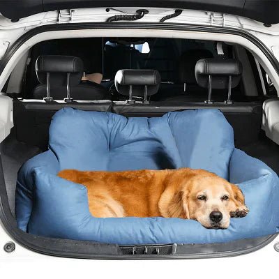 SIEGE AUTO POUR CHIEN - CarrierTravelDog™ - Bleu - Mon chien content