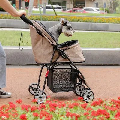 Poussette pour Chien - PetStroller™ - Beige - Mon chien content