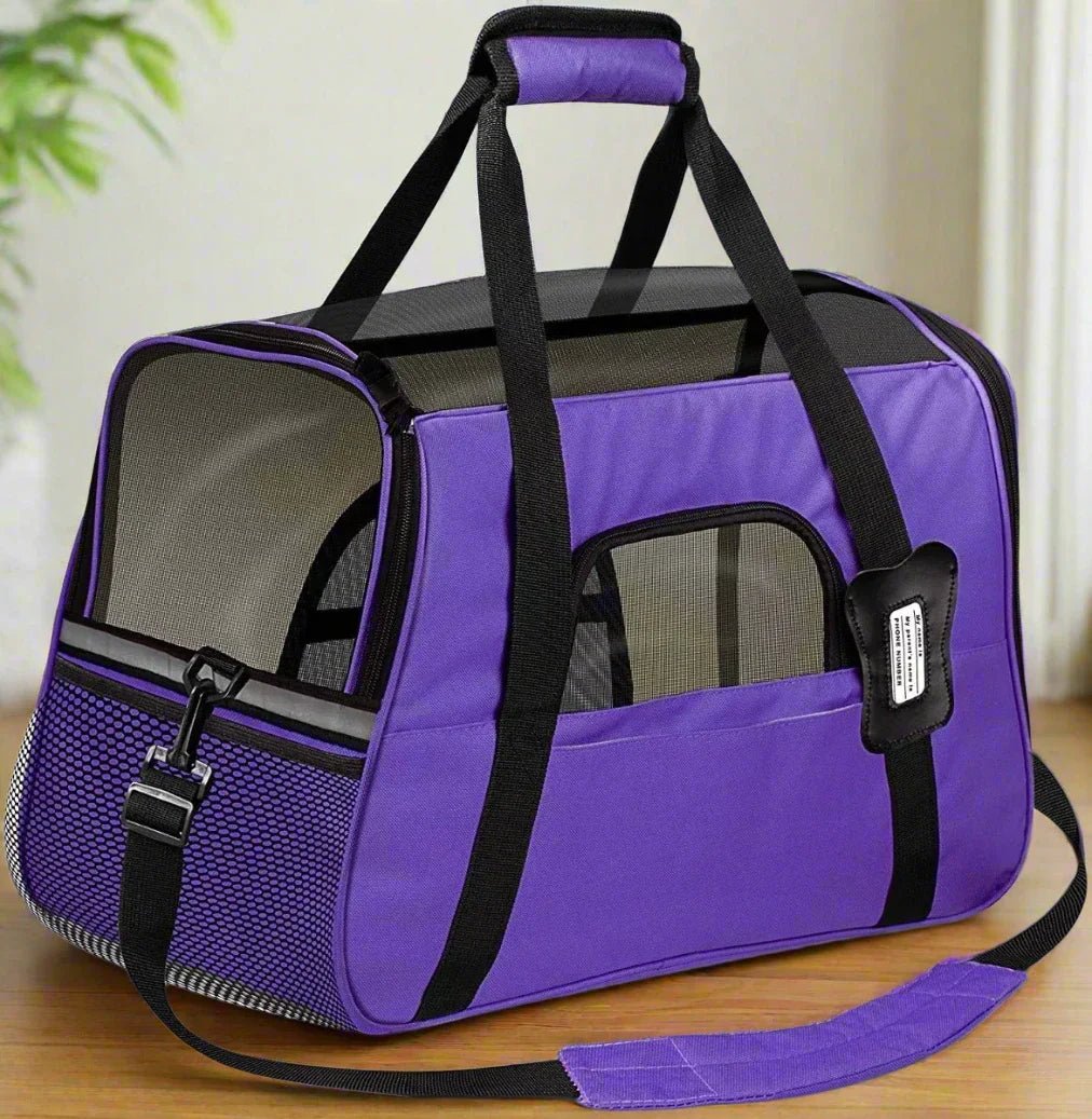 Sac de Transport pour Chien - DogCarrierBag™ - Violet - Mon chien content
