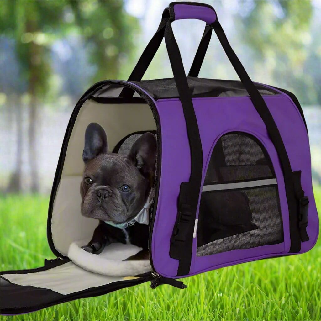 Sac de Transport pour Chien - DogCarrierBag™ - Violet - Mon chien content