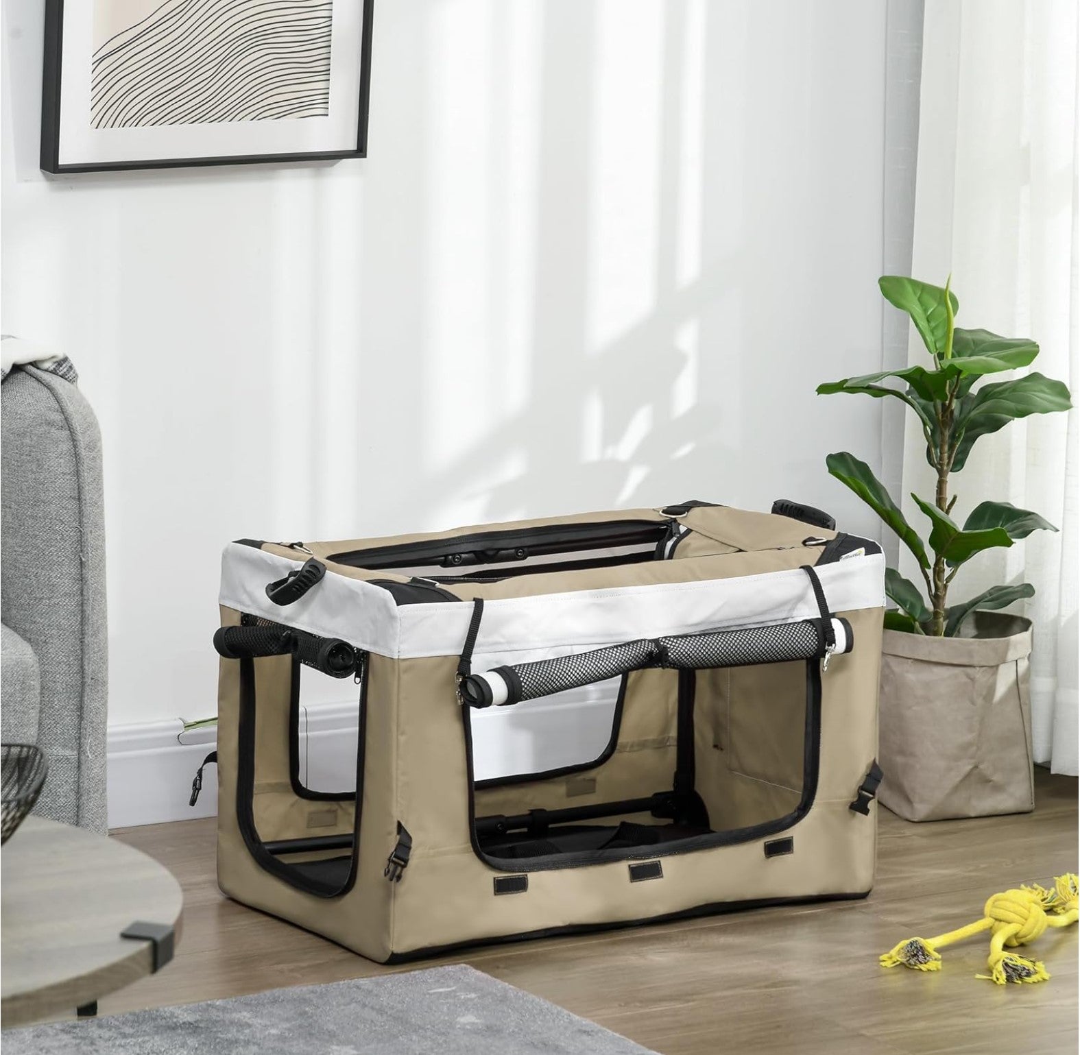 Poussette pliable animaux chien PawHut | 2 en 1 - Mon chien content