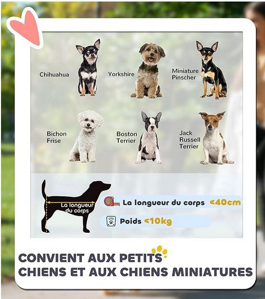 Poussette pliable animaux chien PawHut | 2 en 1 - Mon chien content