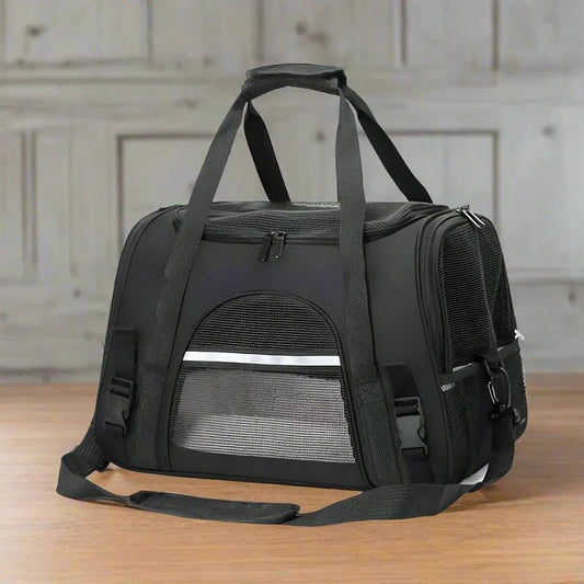 Sac de Transport pour Chien - DogCarrierBag™ - Noir - Mon chien content