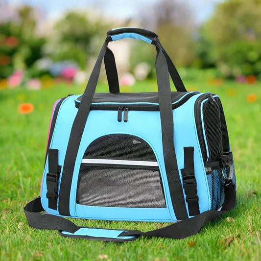 Sac de Transport pour Chien - DogCarrierBag™ - Bleu - Mon chien content