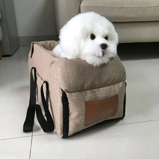 SIEGE AUTO POUR CHIEN - PetTravelSeat™ - Beige - Mon chien content