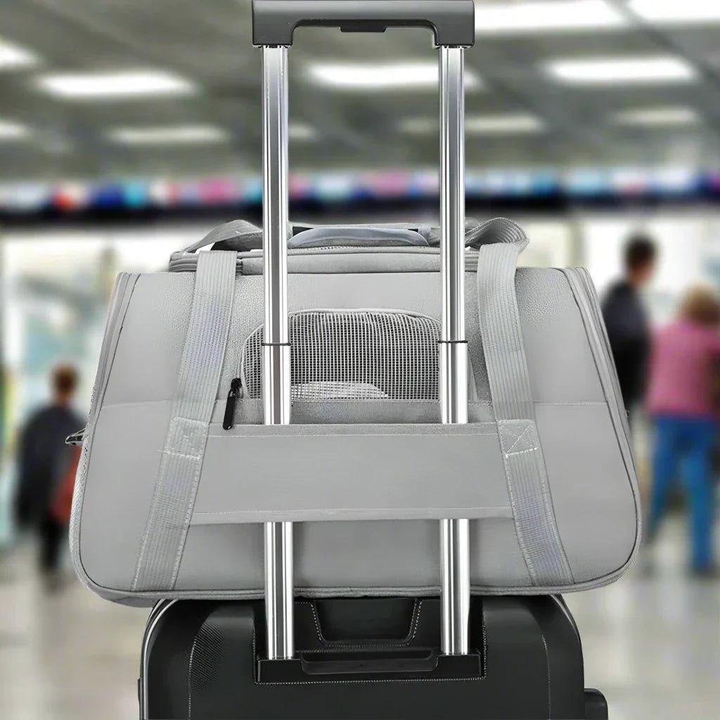 Sac de Transport pour Chien - DogCarrierBag™ - Gris - Mon chien content