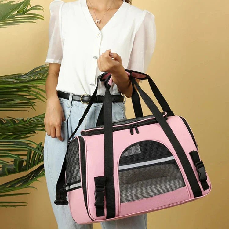 Sac de Transport pour Chien - DogCarrierBag™ - Rose - Mon chien content