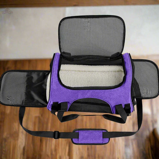 Sac de Transport pour Chien - DogCarrierBag™ - Violet - Mon chien content