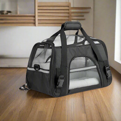 Sac de Transport pour Chien - DogCarrierBag™ - Noir - Mon chien content