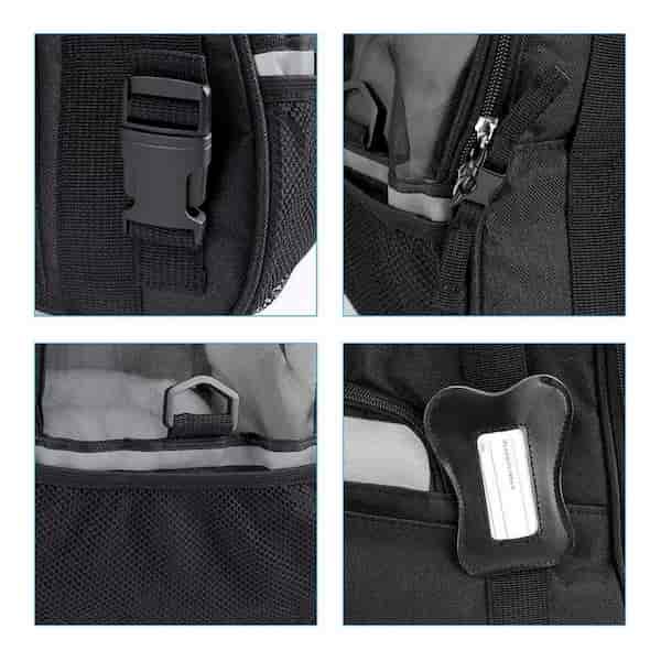 Sac de Transport pour Chien - DogCarrierBag™ - Noir - Mon chien content
