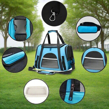 Sac de Transport pour Chien - DogCarrierBag™ - Bleu - Mon chien content